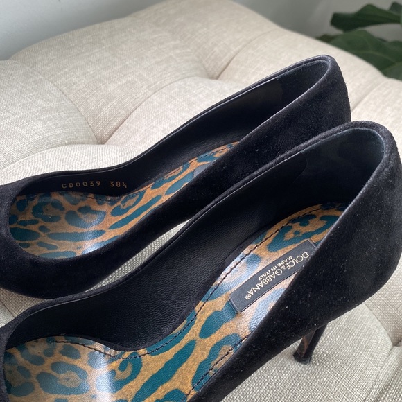 Dolce & Gabbana Black Kate Leopard Heels - Picture 8 of 9